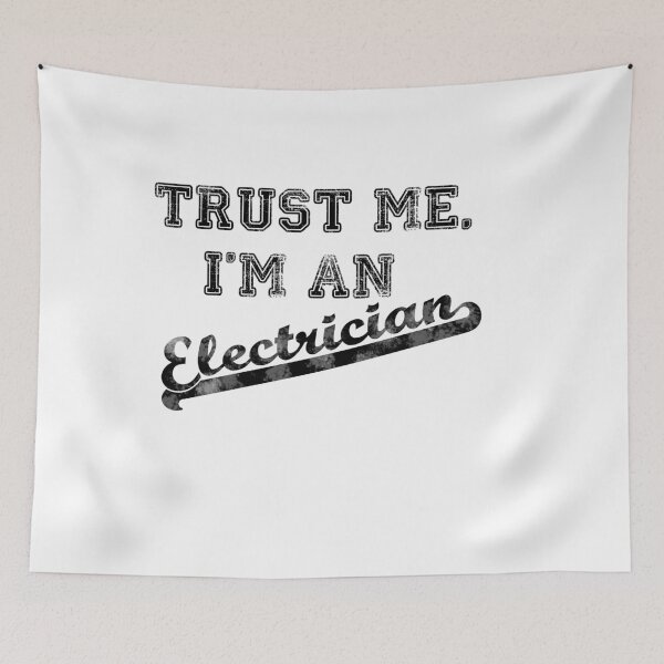 Item preview, Trust me I'm an electrician faded us college style print designed and sold by qlobba.