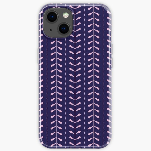 Vines, Navy | In Bloom | Elizabeth Attwood iPhone Soft Case
