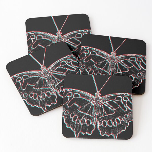 Item preview, White Anaglyph Butterfly designed and sold by VolatileMatter.