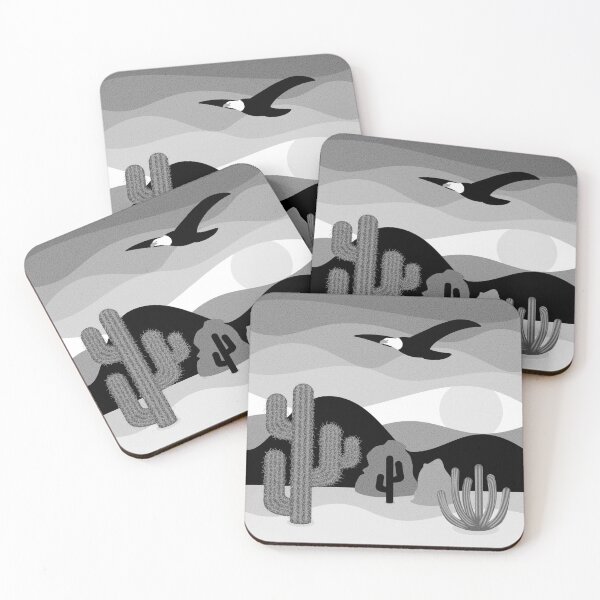 Item preview, Desert Sunset in Black and White designed and sold by Elsy's Art.