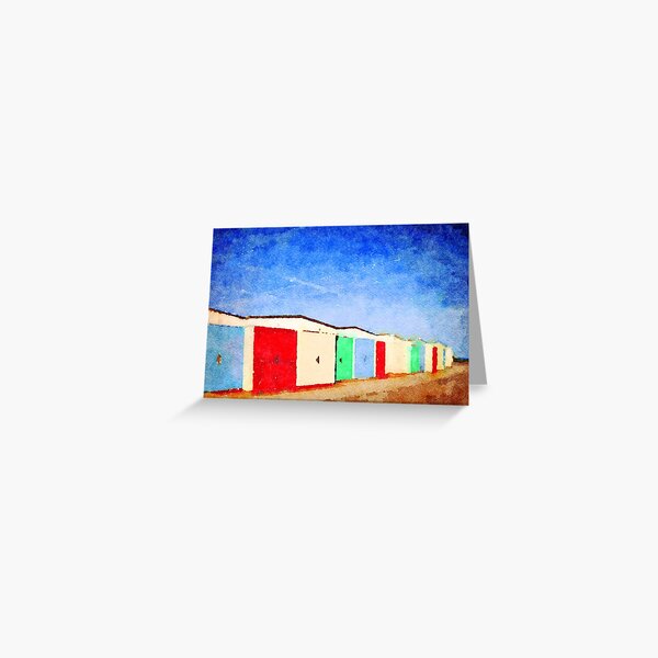 Devon Beach Huts Greeting Card