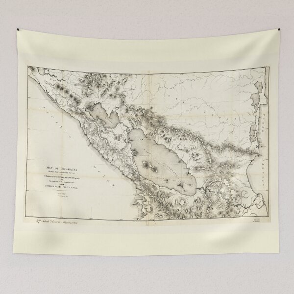 Item preview, Map of Nicaragua (1873) designed and sold by allhistory.
