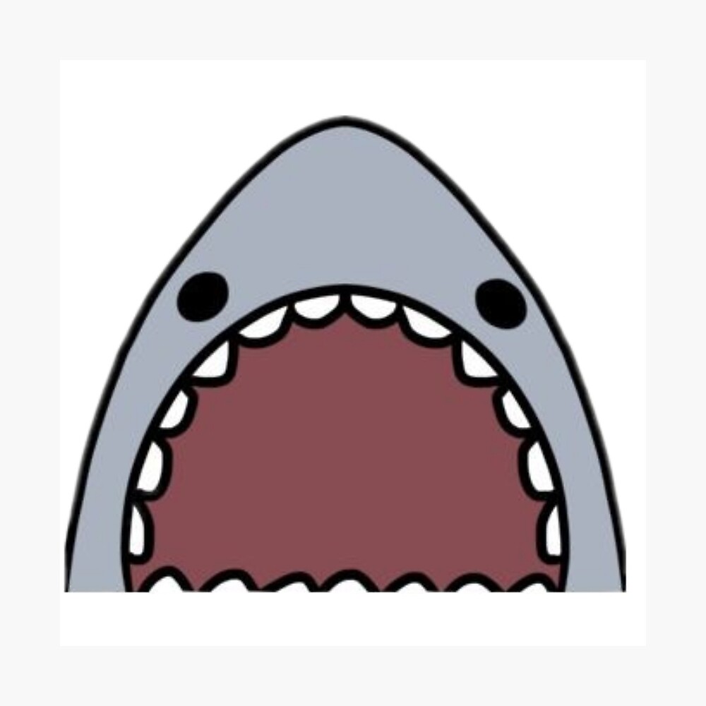 sharky poster by tammymantha redbubble