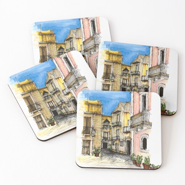 Item preview, Elements Italy cities. Painted sketch, art work and decoration. Postcard. designed and sold by Alexander Sorokopud.