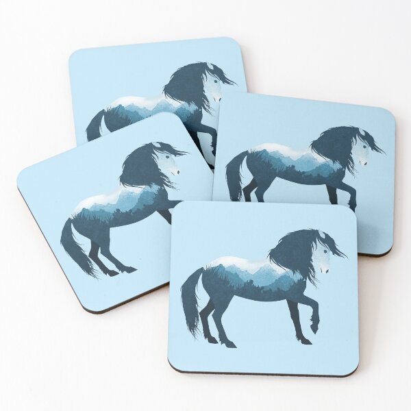 Item preview, Dramabite Wild Horse Mustang Equine Double Exposure Wildlife Animal designed and sold by dramabite.