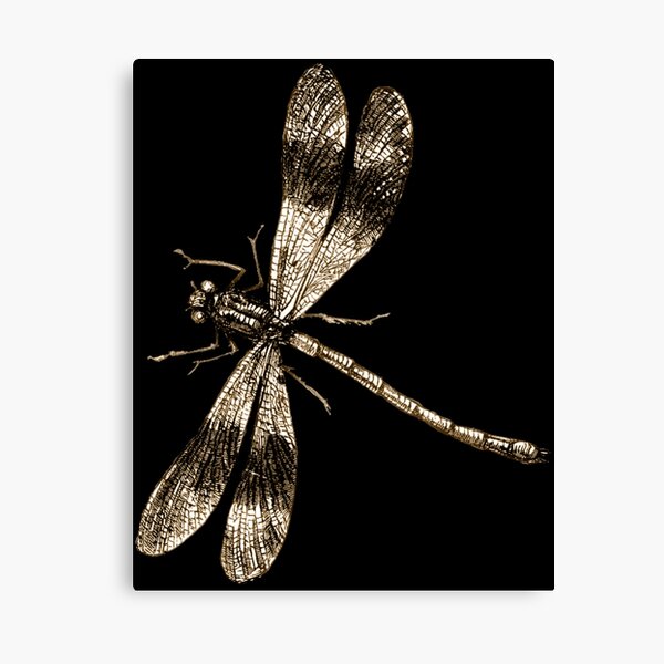 Item preview, Golden Dragonflies - Dragonfly Vintage Fine Art  designed and sold by Gascondi.