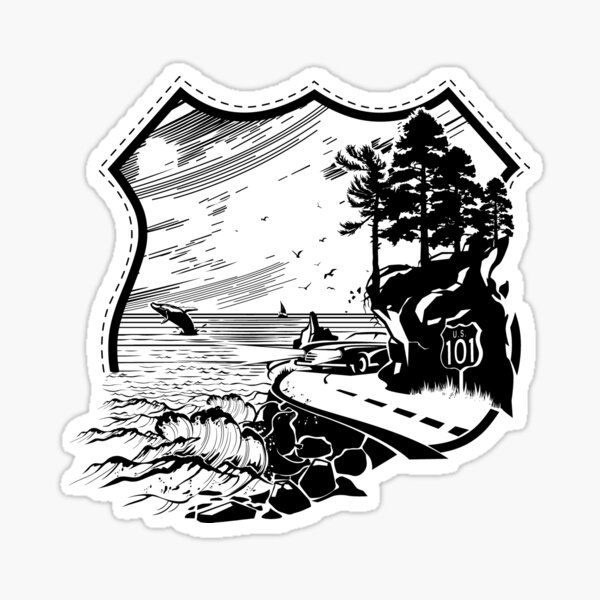 "Route 101" Sticker for Sale by DMDesign Redbubble