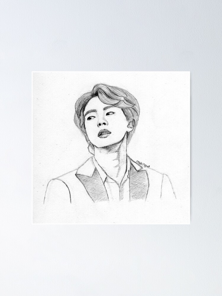 BTS kpop BTS JIn love bts Jin kpop printing paper gloss poster 17x 24 ...