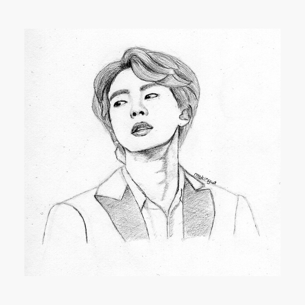 Easy drawing Jin BTS | pencil sketch tutorials for beginners | drawing step  by step | រៀនគូរ - YouTube