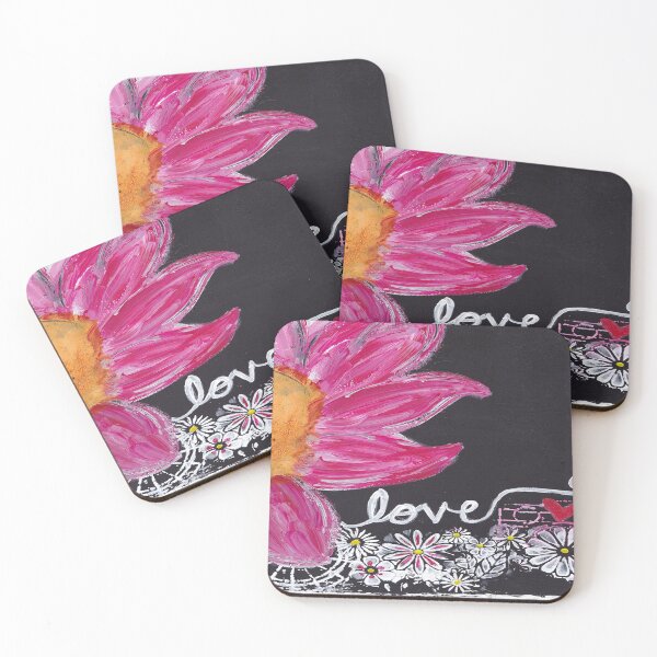 Item preview, Pink Floral Love designed and sold by KATHLEEN TENNANT ART.