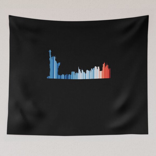 Item preview, New York City Skyline - Climate Change & Global Warming Temperature Stripes designed and sold by brizodesign.