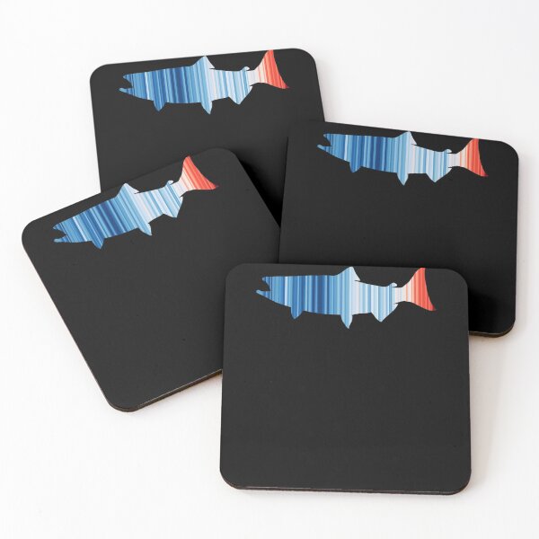 Item preview, Fish - Climate Change & Global Warming Temperature Stripes designed and sold by brizodesign.