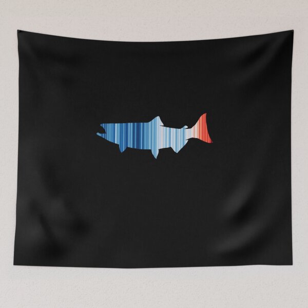 Item preview, Fish - Climate Change & Global Warming Temperature Stripes designed and sold by brizodesign.