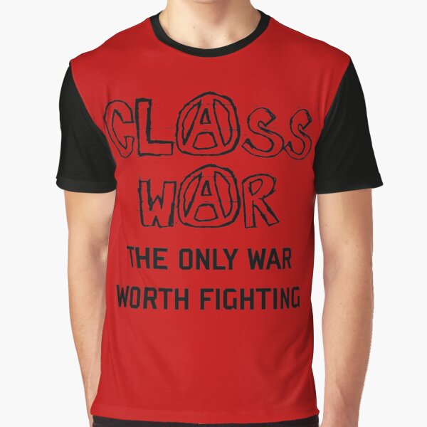 Vista previa del artículo con la obra «Guerra de clases - La única guerra que vale la pena luchar», diseñado y vendido por SpaceDogLaika.