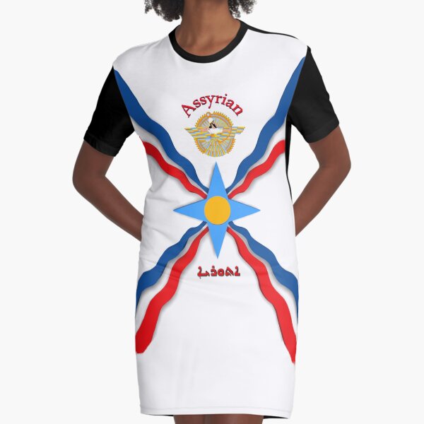Assyrian Flag Graphic T-Shirt Dress