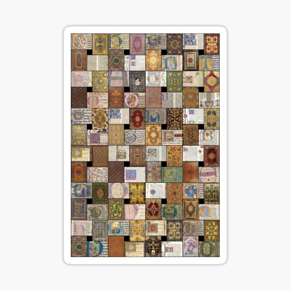 Vista previa del artículo con la obra «Manuscrito iluminado», diseñado y vendido por Montage-Madness.
