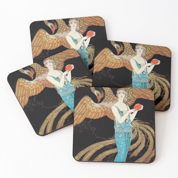 Item preview, Phoenix, Flapper in a Blue Dress, Vintage Art Deco fashion designed and sold by Glimmersmith.