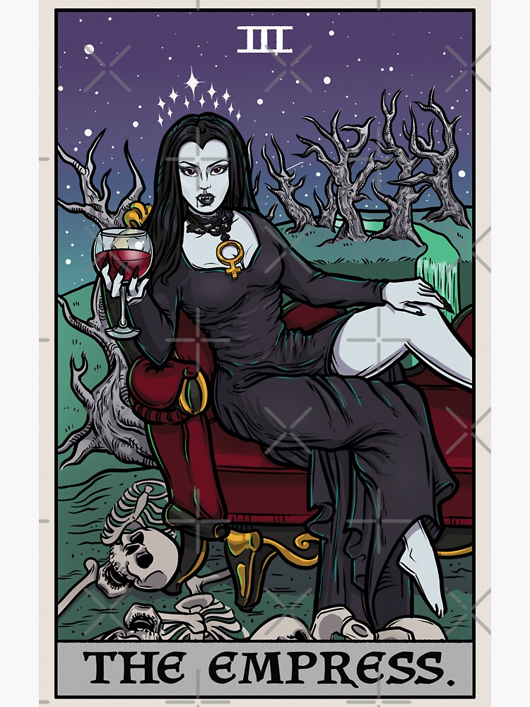 The Moon Tarot Card - Ghoulish Edition Sticker 