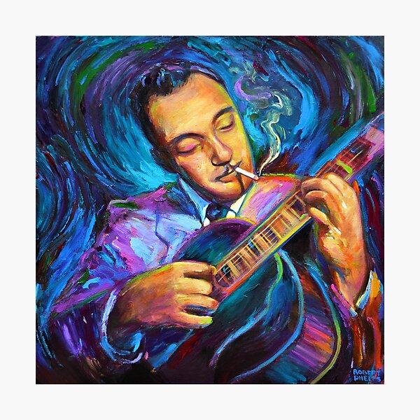Django Reinhardt Gypsy Jazz Guitarist by Robert Phelps Photographic Print
