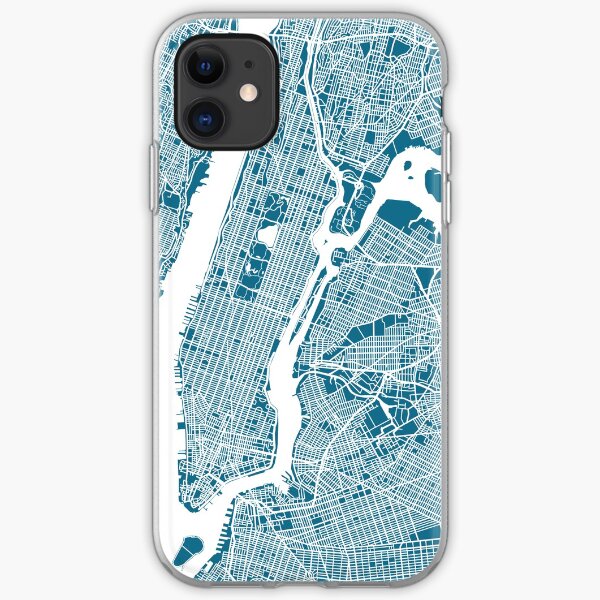 US-Stadtplan-Kunstdruck. iPhone Flexible Hülle