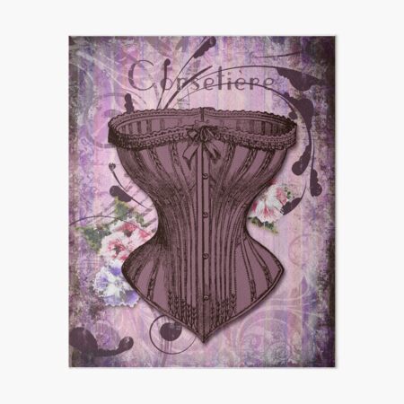 Corsetiere II fashion lingerie corset art Art Board Print for Sale by  Glimmersmith