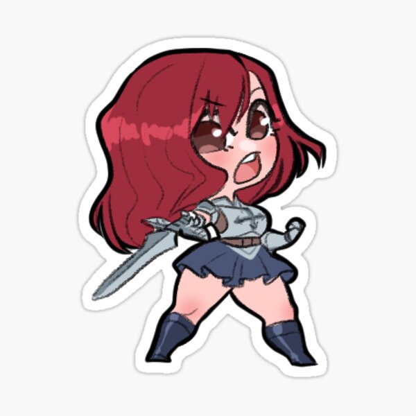 Sticker Erza Scarlet Redbubble