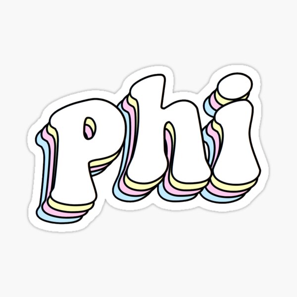 phi retro layered Sticker