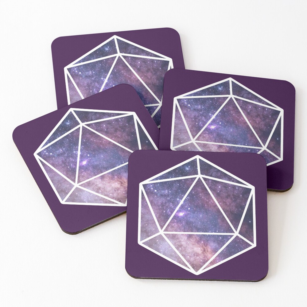 Cosmic D20 Coasters (Set of 4)