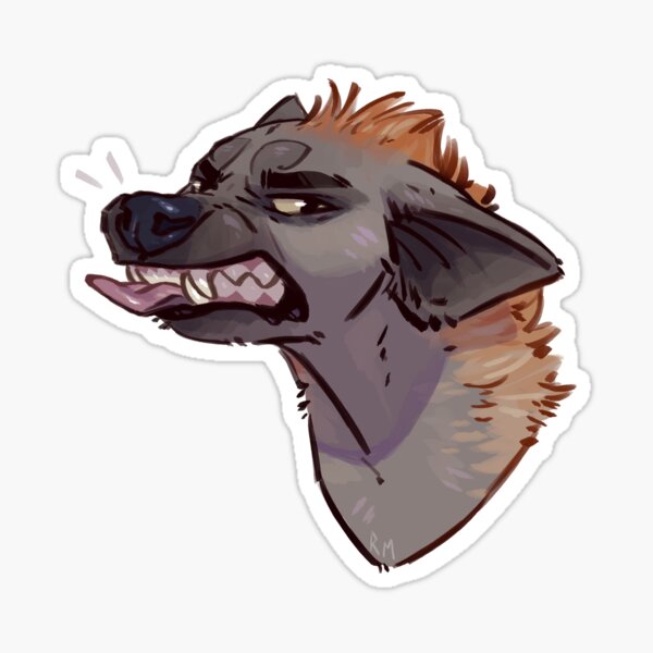 Nasty spotted hyena Sticker