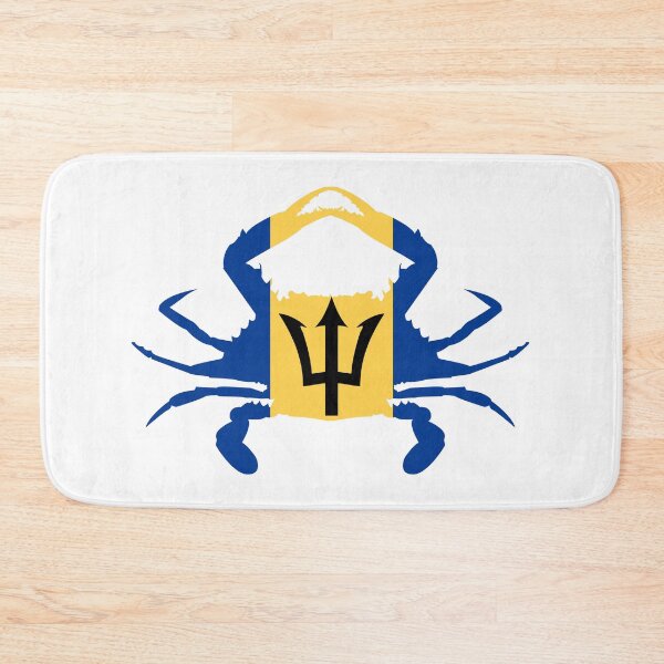 Item preview, Crab of Flag of Barbados. designed and sold by wickedcartoons.