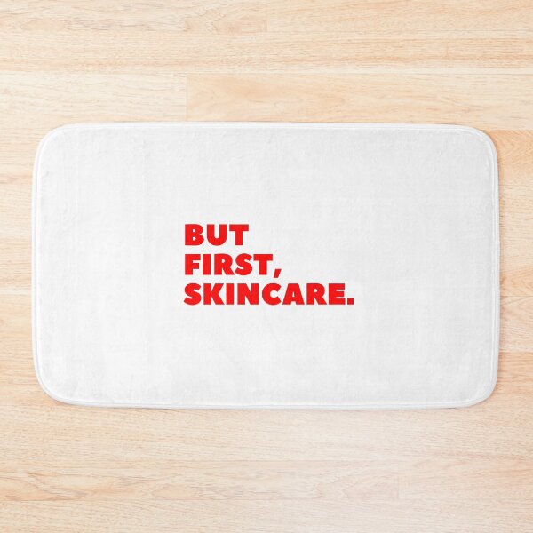 Item preview, But First, Skincare Red Minimalistic Typography Word Art designed and sold by angelmalfoy.