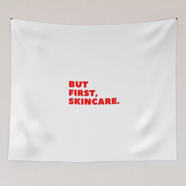 Item preview, But First, Skincare Red Minimalistic Typography Word Art designed and sold by angelmalfoy.