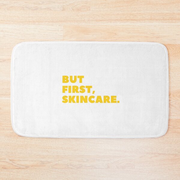 Item preview, But First, Skincare Yellow Minimalistic Typography Word Art designed and sold by angelmalfoy.