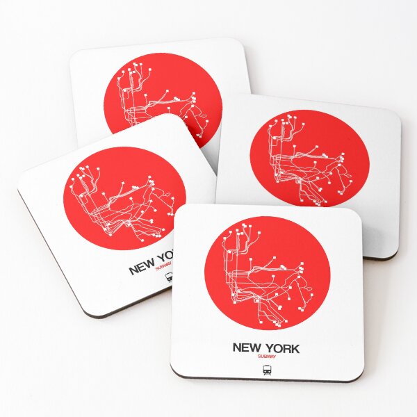 Item preview, New York Red Subway Map designed and sold by Irina March.
