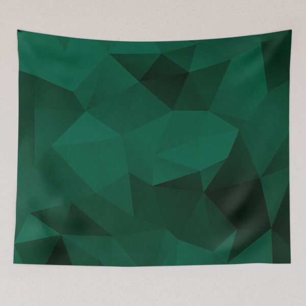 Item preview, Polygonal emerald green geometric pattern designed and sold by fuzzyfox.