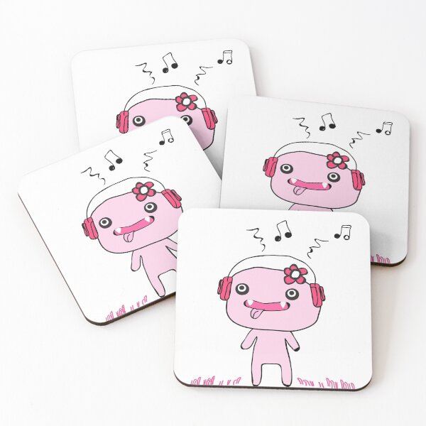 Item preview, pink monster with headphone   designed and sold by Pongbun Sangkaew.