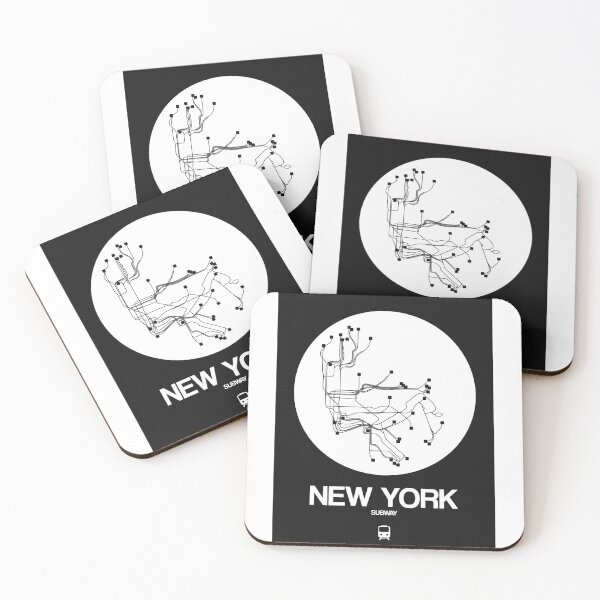 Item preview, New York White Subway Map designed and sold by Irina March.