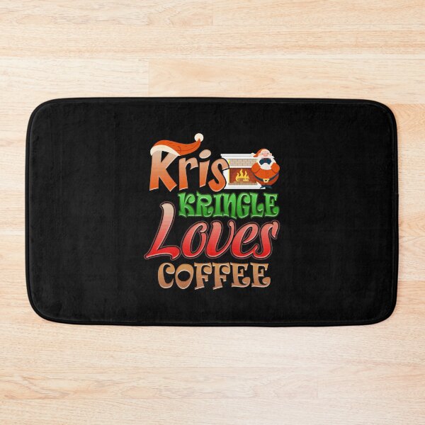 Item preview, Funny Kris Kringle Loves Coffee Christmas Gifts Graphic print designed and sold by woodsgoodsco.