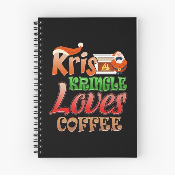 Item preview, Funny Kris Kringle Loves Coffee Christmas Gifts Graphic print designed and sold by woodsgoodsco.