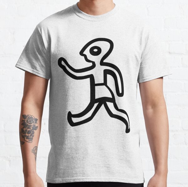 #Human #Ancient #Symbol, #Lineart, illustration, painting, monochrome, astrology, snake, retro style Classic T-Shirt