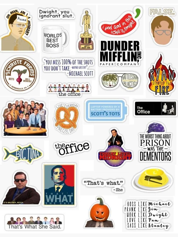 the office set 1 sticker by ryan1215 redbubble