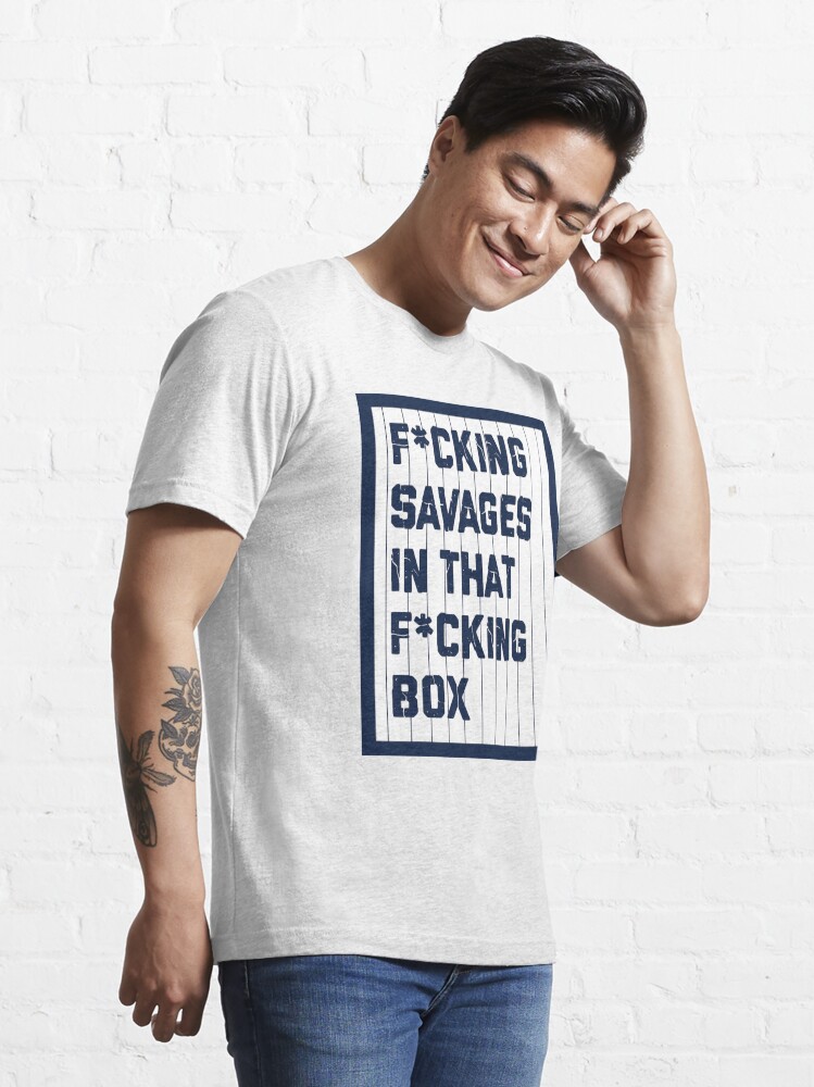 Savages in the box t- shirt baseball mlb yankees Mens Small