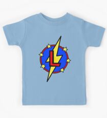 Cute Little SuperHero Geek - Super Letter L Kids T-Shirt