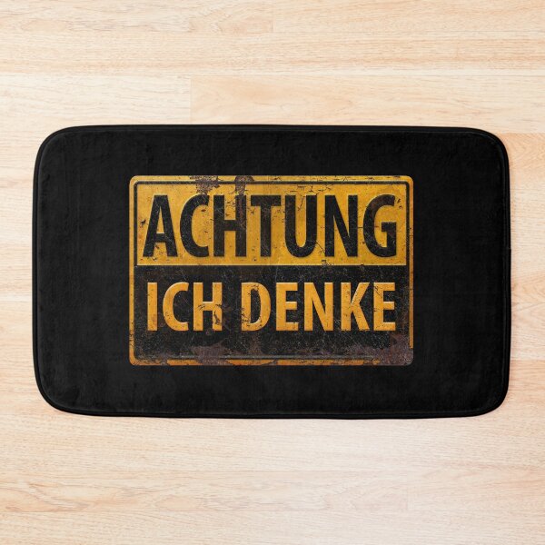 Item preview, ACHTUNG, ICH DENKE - German Warning Caution Danger Sign, Lustig - Schild designed and sold by 26-Characters.