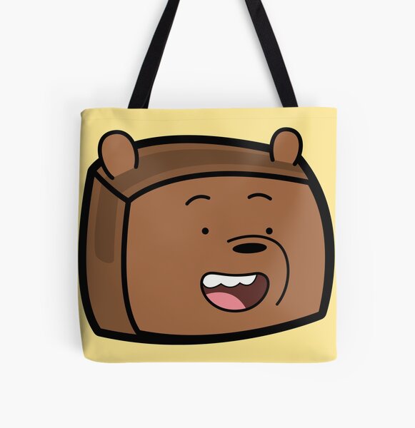 Ugh We Bare Bears Black Tote Bag With Zipper