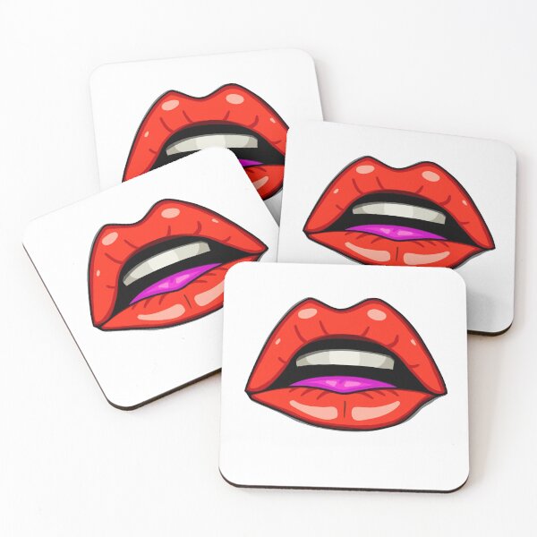 Item preview, Rebel Lips Emoji Sticker designed and sold by unicornado.