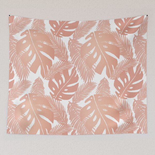Item preview, Rose Gold Tropical Leaf Monstera Pattern designed and sold by Julie Erin Designs.