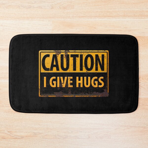 Item preview, Funny, "CAUTION, I Give Hugs" Realistic Metal with Rust Sign designed and sold by 26-Characters.