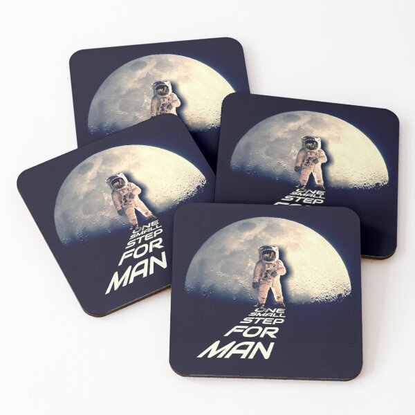 Item preview, Retro Moon. ONE SMALL STEP FOR MAN Neil Armstrong's motivational, iconic words from the Moon designed and sold by tinytiger77.