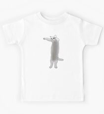 Camiseta para niños Long Cat (Black t-Shirt)